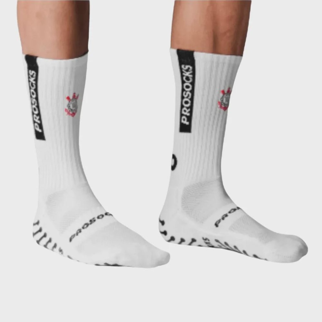 Imagem 2 do produto Meia Cano Alto de Futebol Corinthians Pro Socks Ultragrip - Masculino