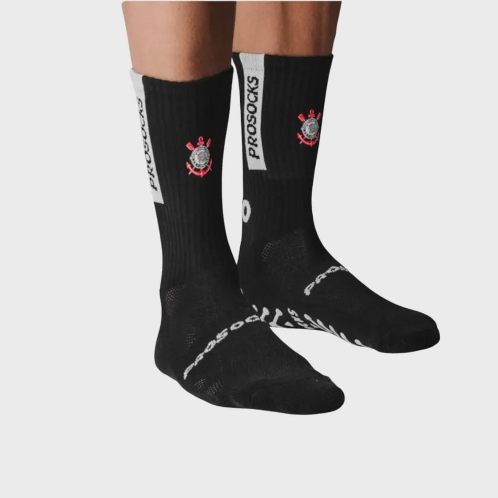 Imagem 3 do produto Meia Cano Alto de Futebol Corinthians Pro Socks Ultragrip - Masculino