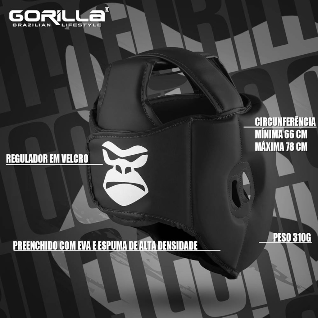 Imagem 2 do produto Kit com 15 Capacetes Muay Thai Boxe Adulto Gorilla