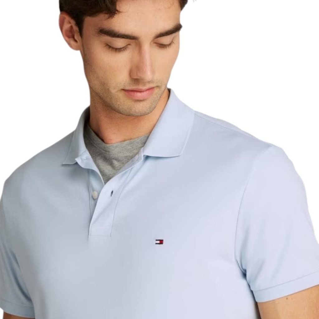 Imagem 3 do produto Camisa Polo Tommy Hilfiger Liquid Cotton Rwb Cuff Slim Masculina
