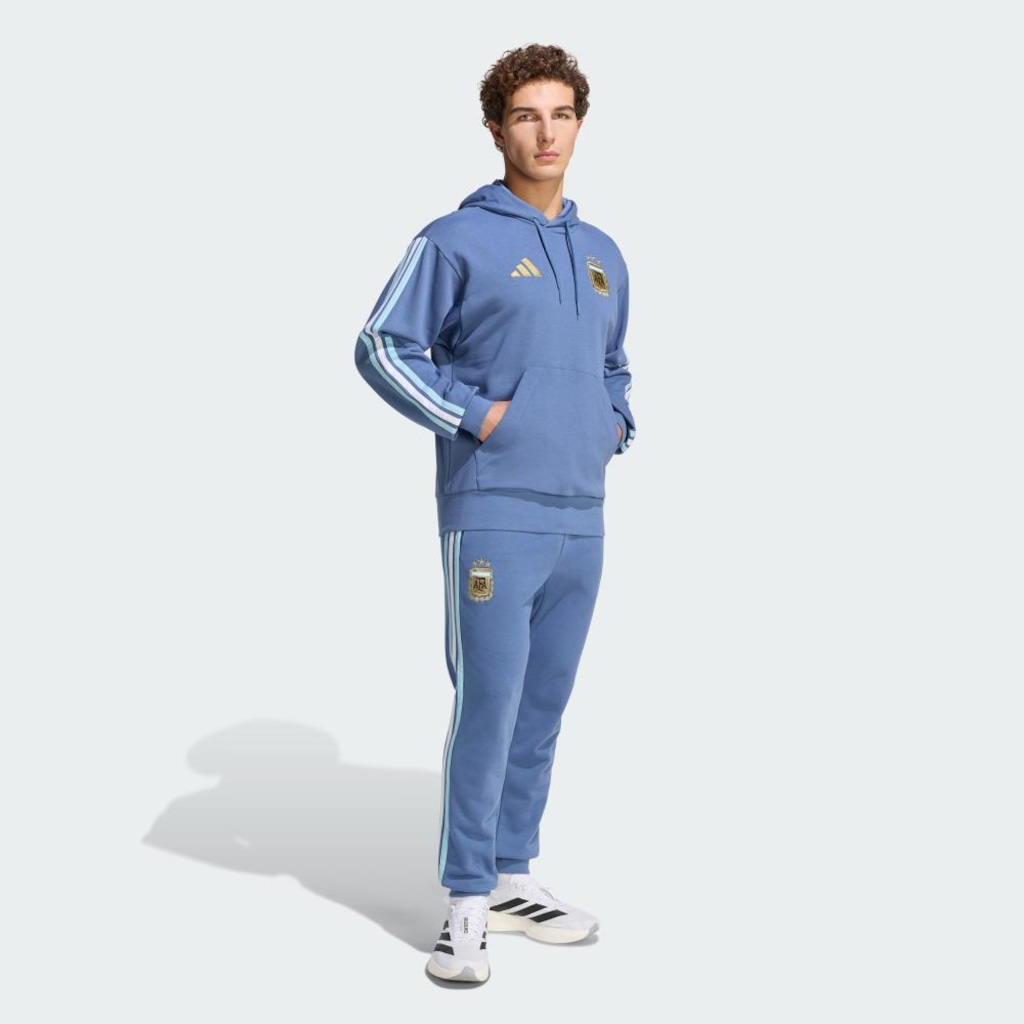 Imagem 4 do produto Blusão de Moletom com Capuz Adidas Argentina DNA Masculino