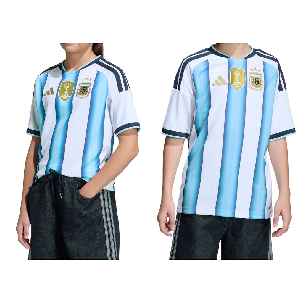 Imagem 4 do produto Camisa adidas Titular da Seleção Argentina 26/27 Messi Infantil