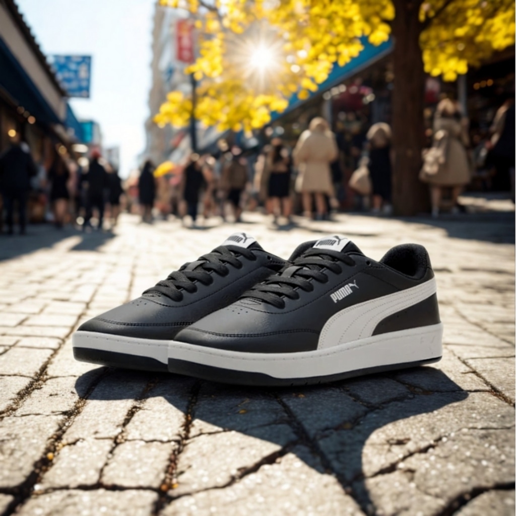 Imagem 2 do produto Tênis Puma Court Classic Clean Bdp E Meia Cano Curto - Masculino
