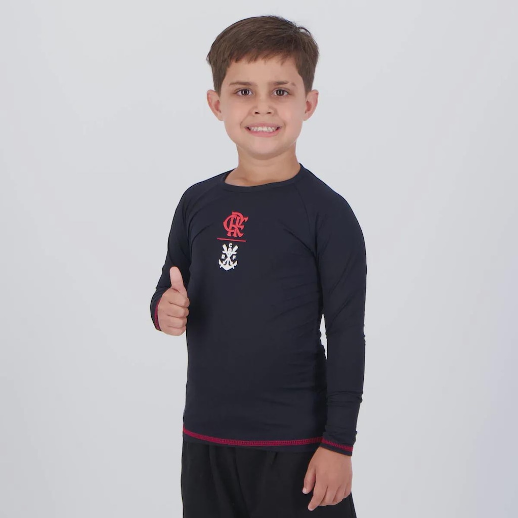 Imagem 3 do produto Camisa Térmica Flamengo Guanabara Manga Longa Infantil