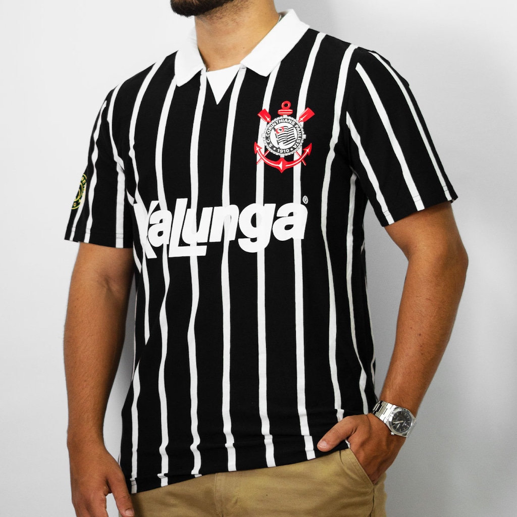 Imagem 3 do produto Camisa do Corinthians Polo Retrô 1990 Kalunga Número 10 Coimbra - Masculina