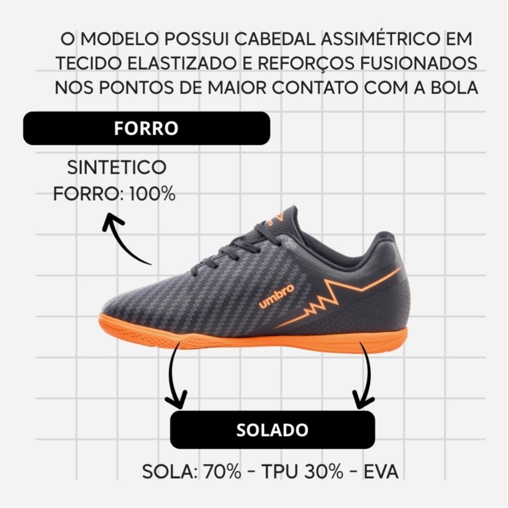 Imagem 3 do produto Chuteira De Futsal Umbro Adamant Top Speed Jr - Infantil