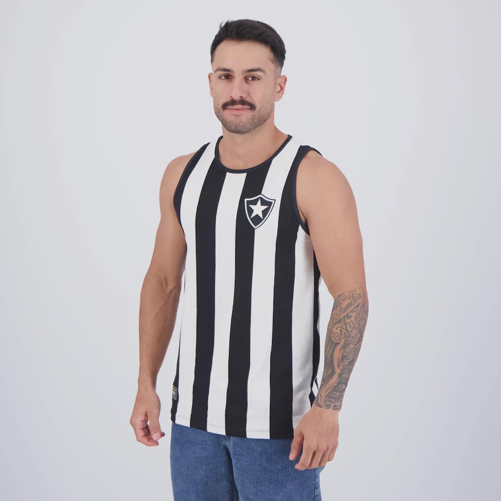 Imagem 3 do produto Regata Botafogo Retro 1962 Home Listrada Masculina