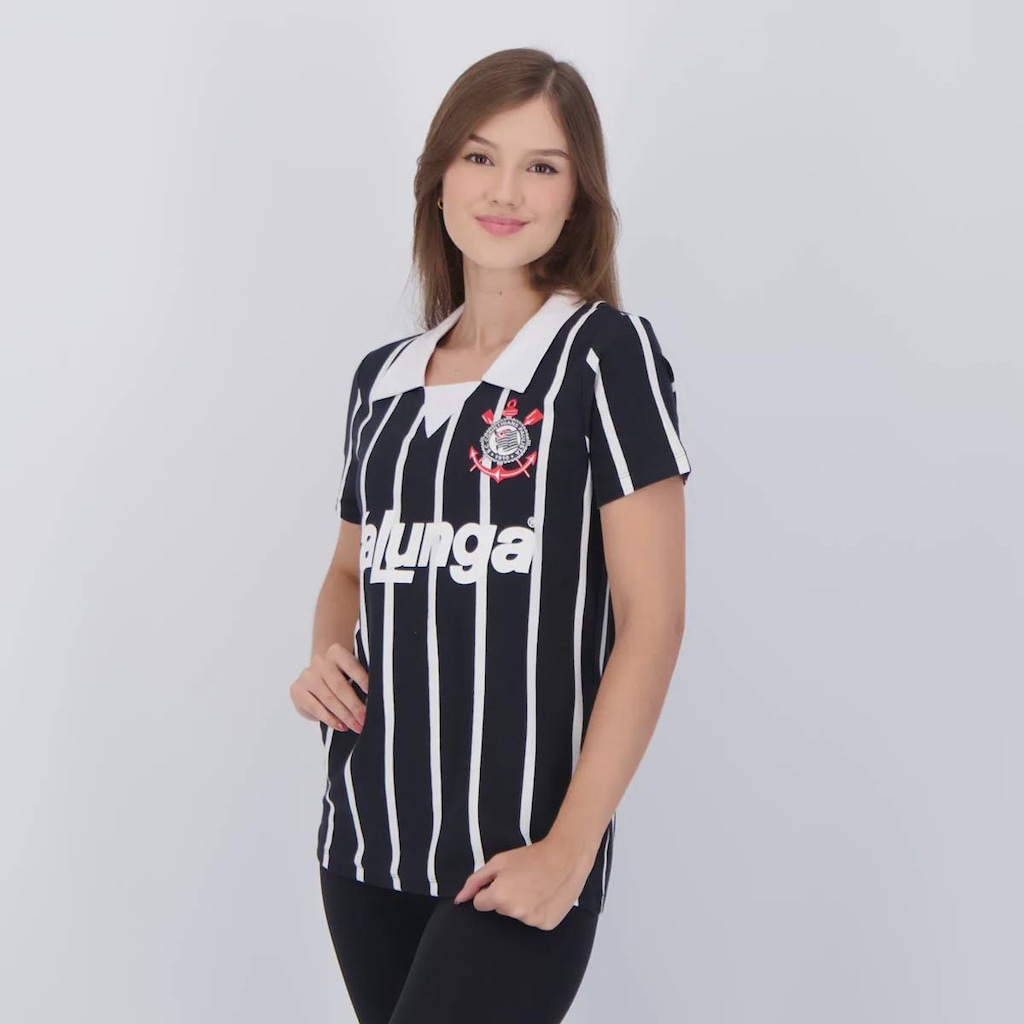 Imagem 3 do produto Camisa Polo Corinthians Kalunga Retrô Feminina