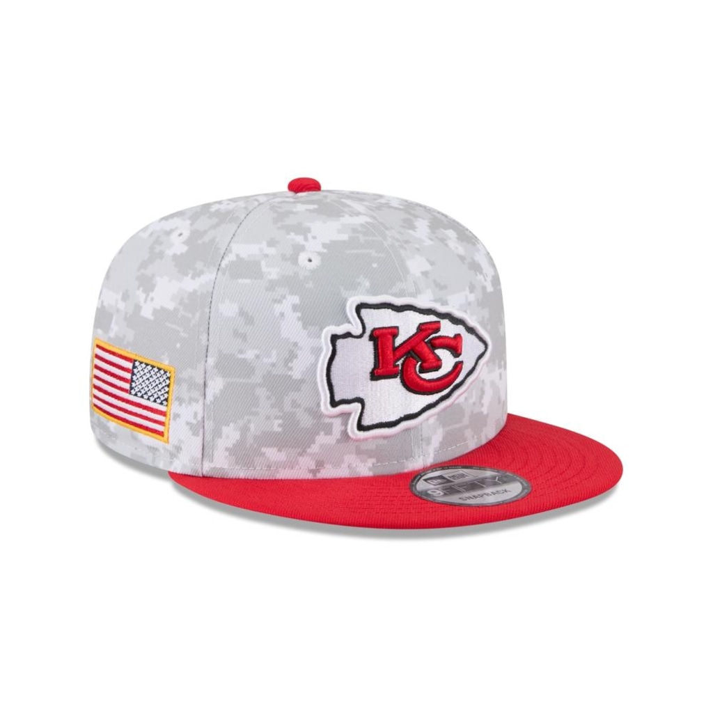 Imagem 3 do produto Boné New Era 9Fifty Kansas City Chiefs NFL Salute Service 2025 Masculino