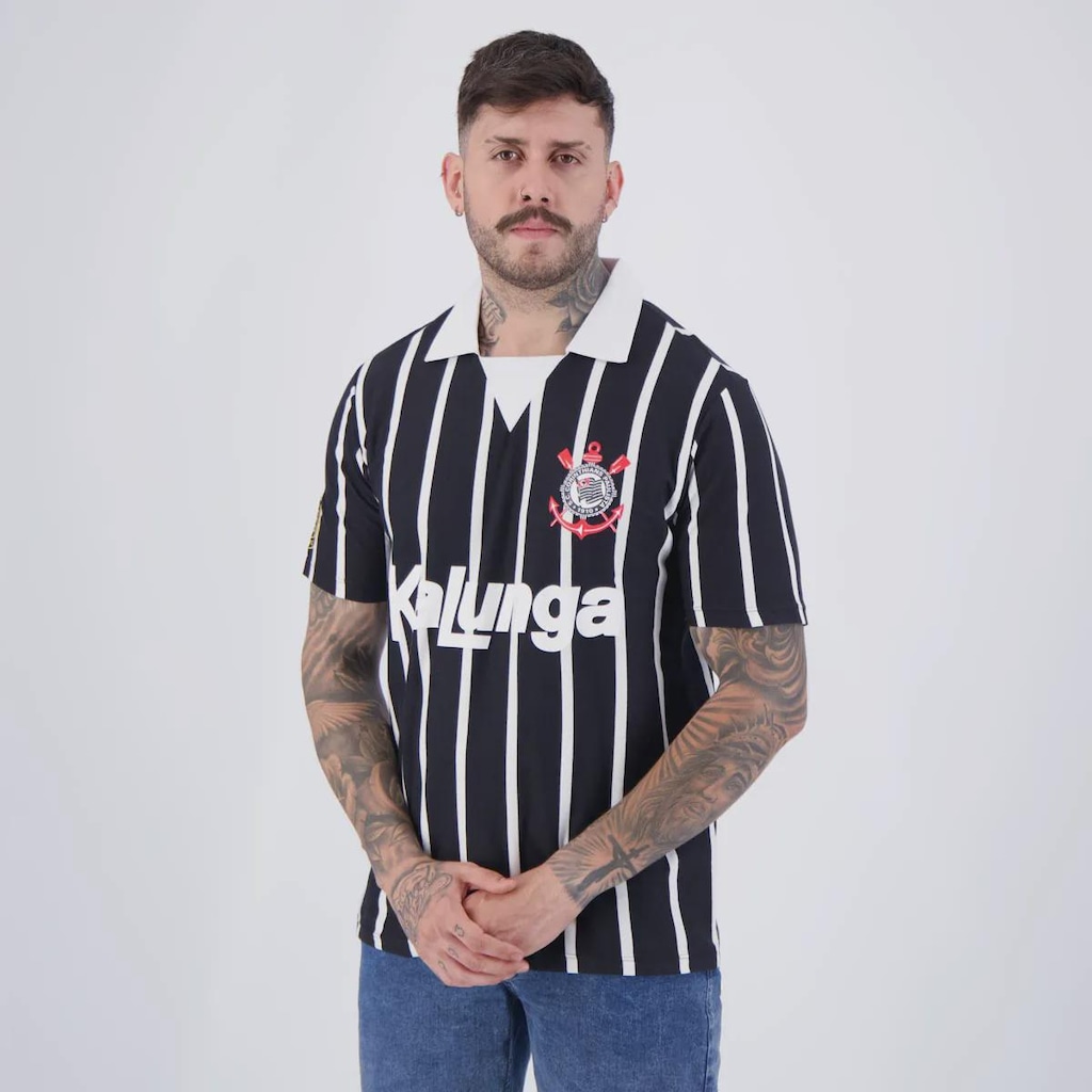 Imagem 3 do produto Camisa Polo Corinthians Retrô Kalunga Masculina