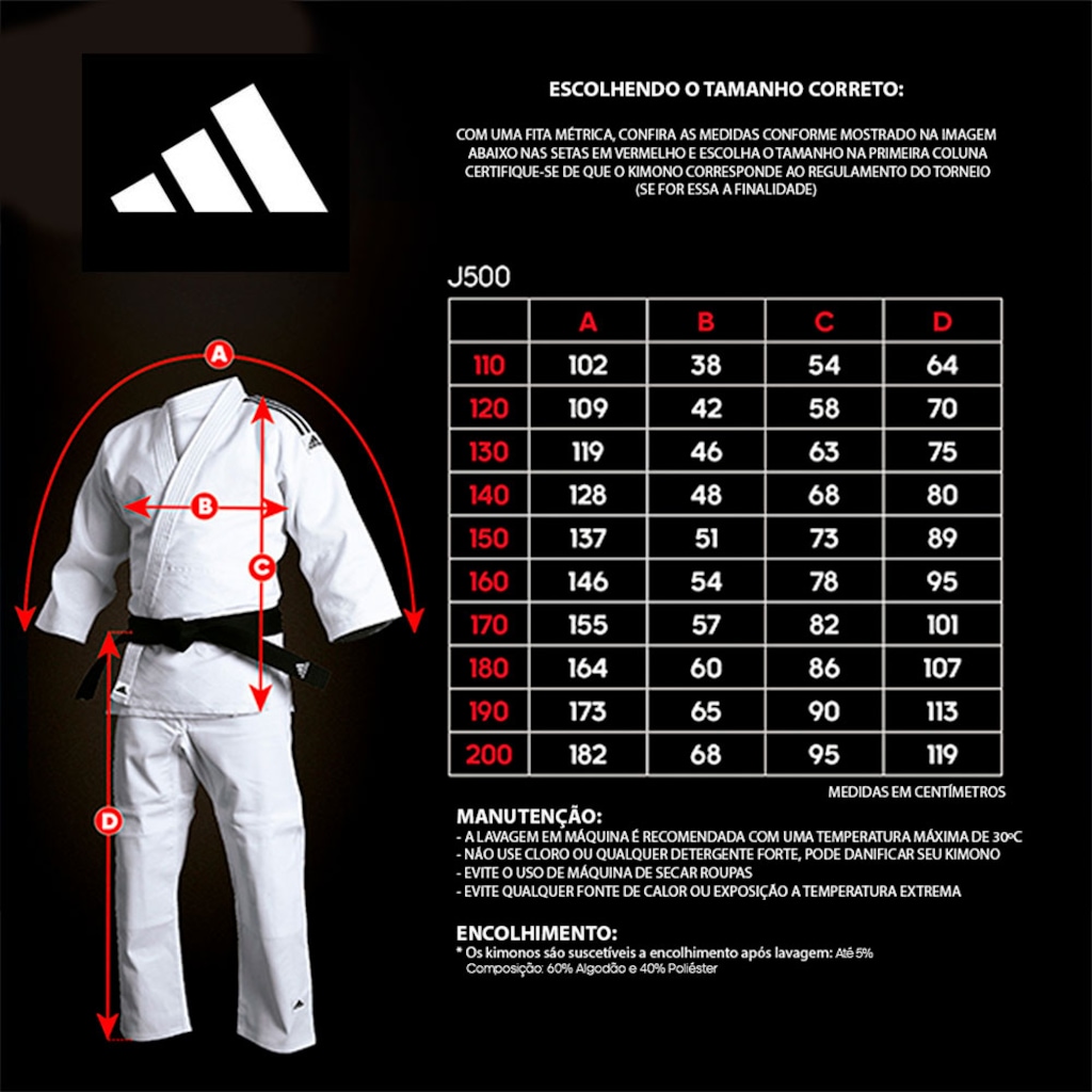 Imagem 2 do produto Kimono Judô adidas Training J500NL Adulto