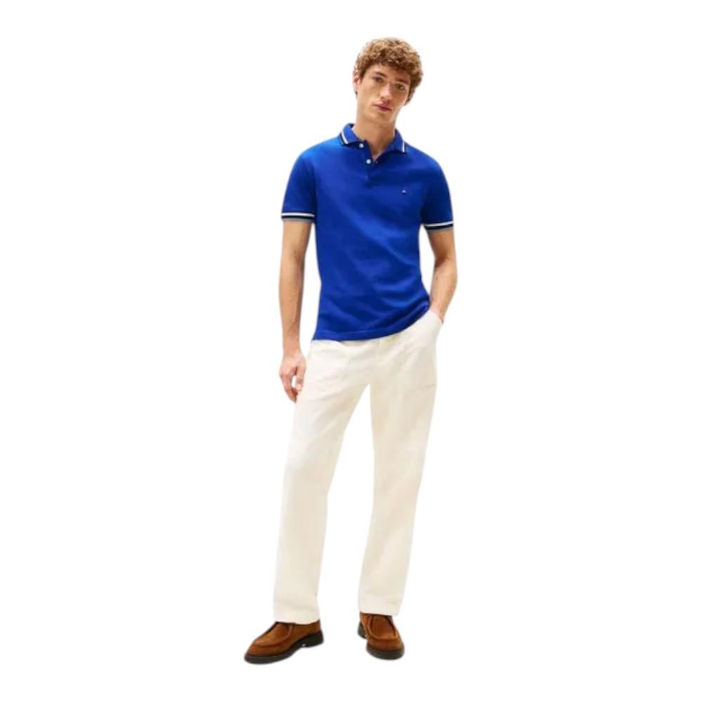Imagem 4 do produto Camisa Polo Tommy Hilfiger Cuff Interest Slim Fit Masculina