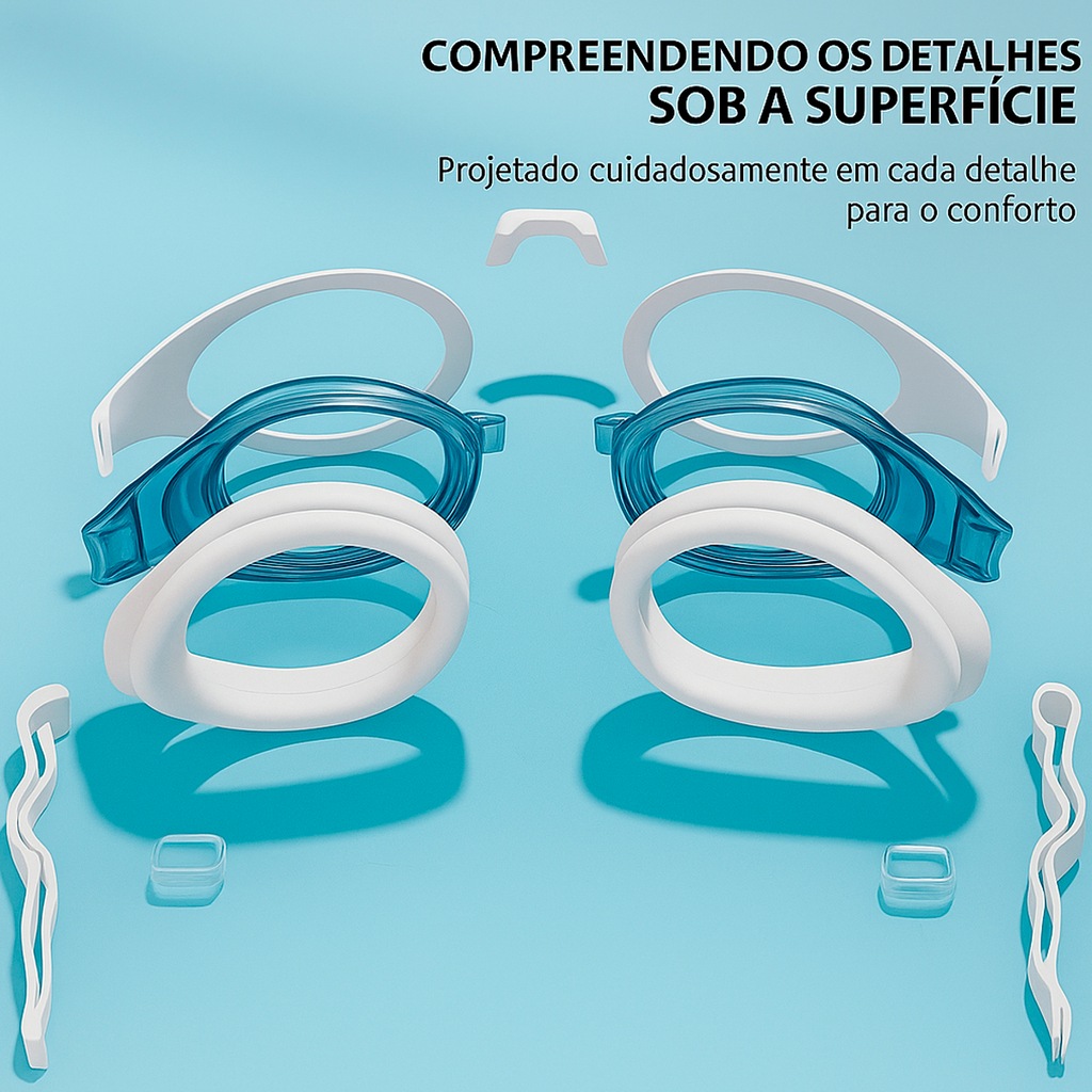 Imagem 5 do produto Óculos de Natação Gold Sports Race Line Premium High Definition 12.0