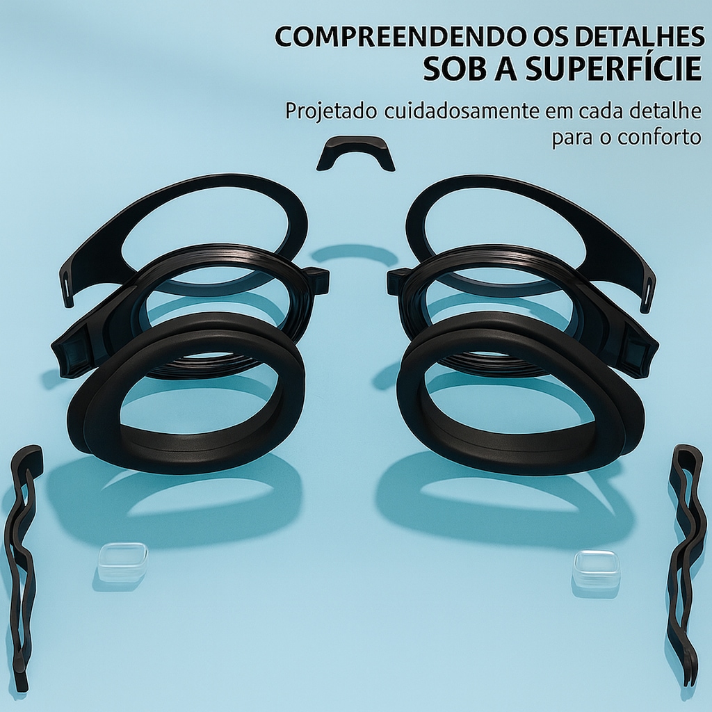 Imagem 2 do produto Óculos de Natação Gold Sports Race Line Premium High Definition 12.0