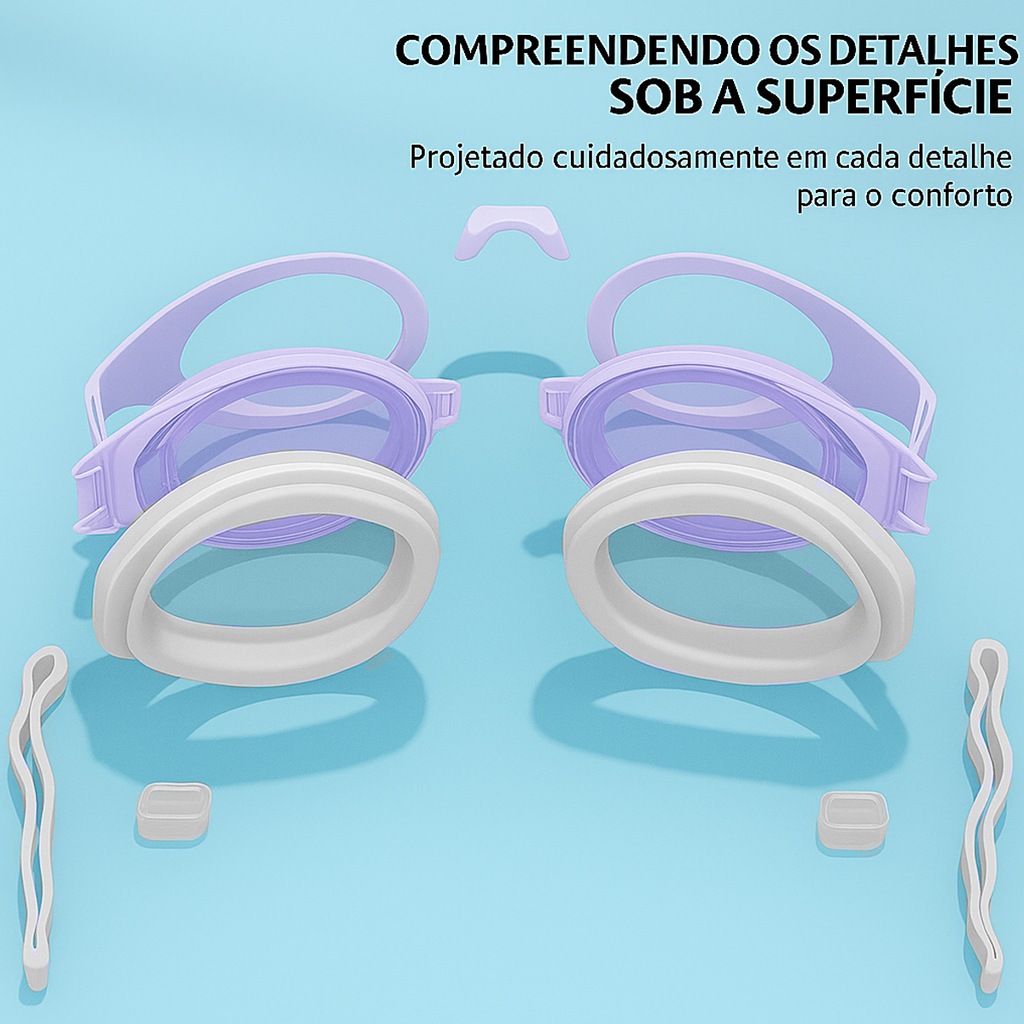Imagem 4 do produto Óculos de Natação Gold Sports Race Line Premium High Definition 12.0