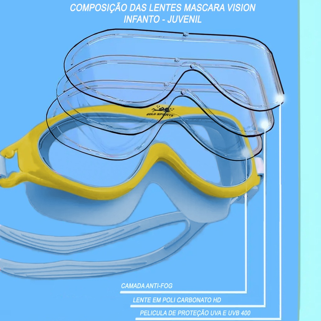 Imagem 3 do produto Máscara De Natação Gold Sports Vision Infanto - High Definition - Infantil