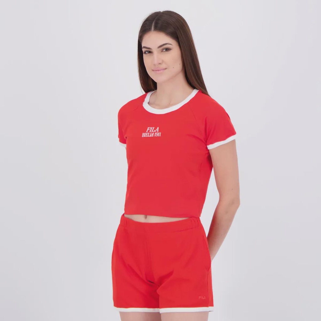 Imagem 3 do produto Camiseta Cropped Fila Slim Letter Feminino