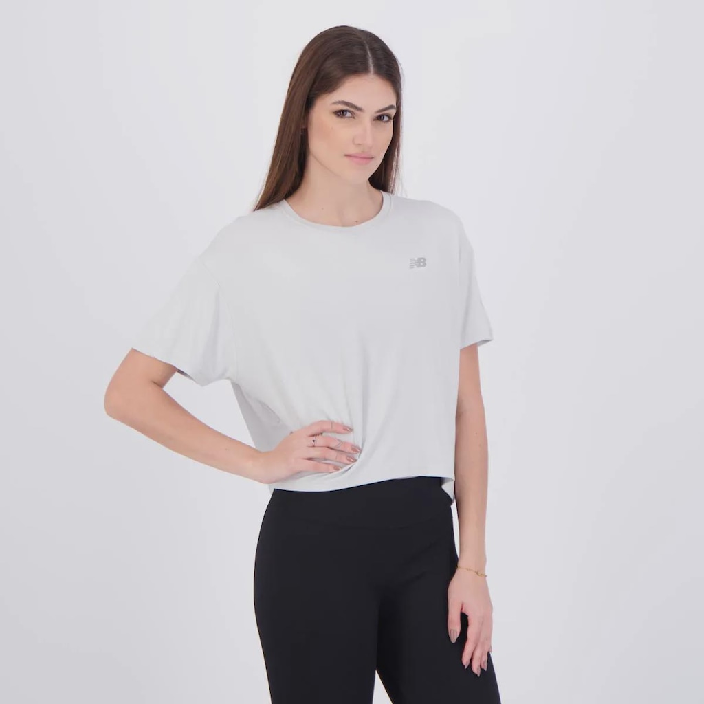 Imagem 2 do produto Camiseta Cropped New Balance Drapey Feminina