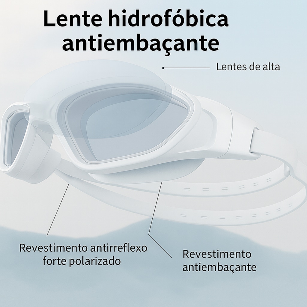 Imagem 4 do produto Óculos de Natação Gold Sports Crystal View 10.0 Hign Definition Adulto