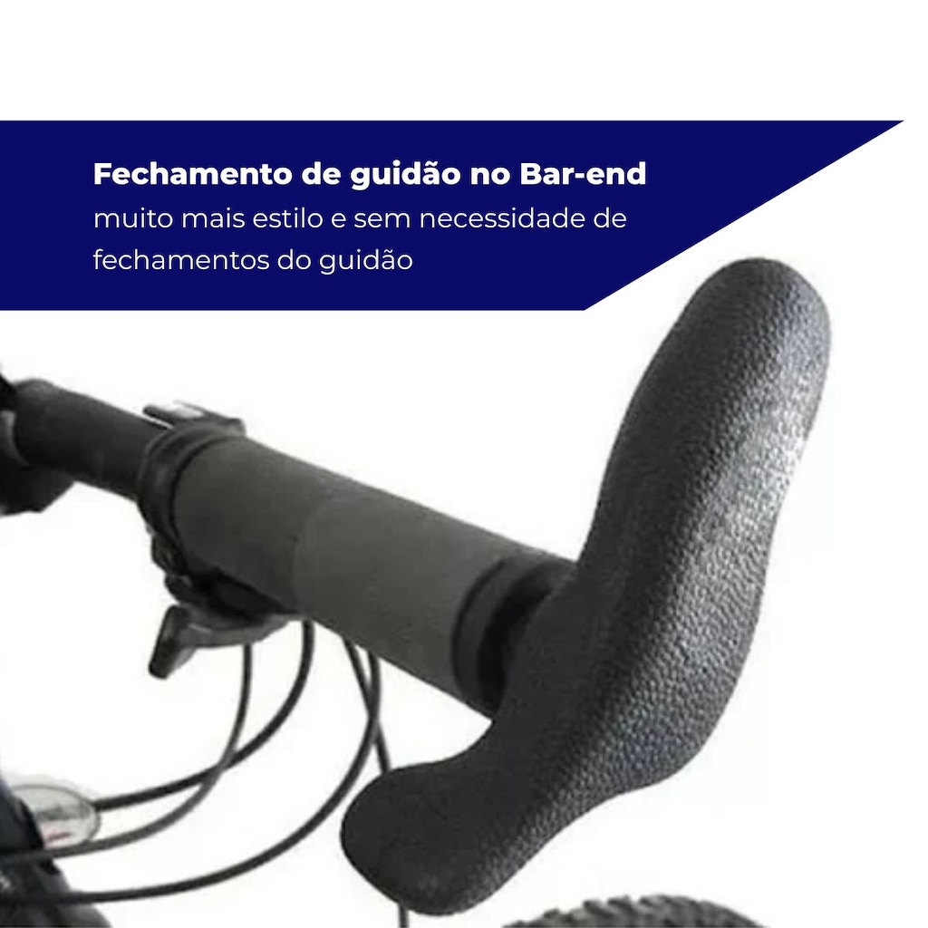 Imagem 4 do produto Bar End Chifre Guidão Bike Absolute Ergonômico - 126mm