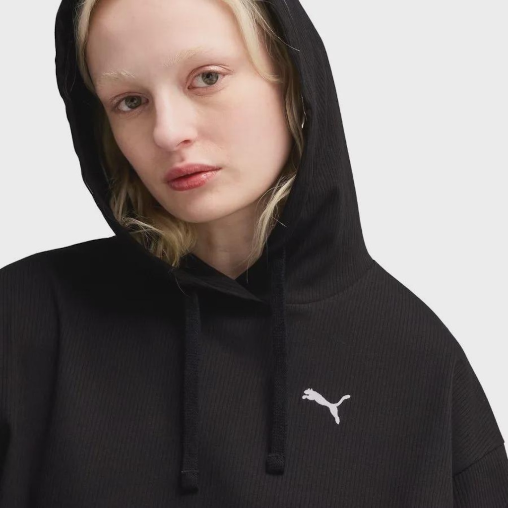 Imagem 3 do produto Blusão Com Capuz Puma Ess Elevated Comfort Rib Feminino
