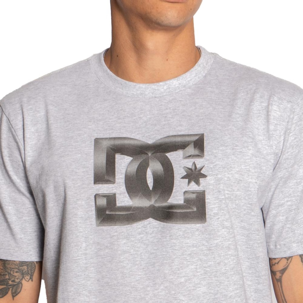 Imagem 3 do produto Camiseta DC Shoes DC Star Chrome Silver Masculina