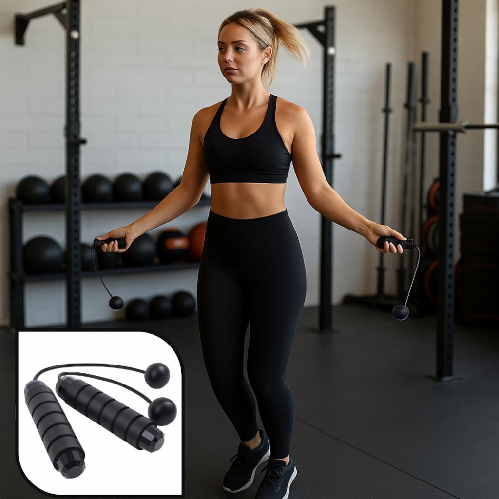 Imagem 3 do produto Corda de Pular Portátil sem Fio SML para Treinamento Funcional Exercício Academia Casa Fitness