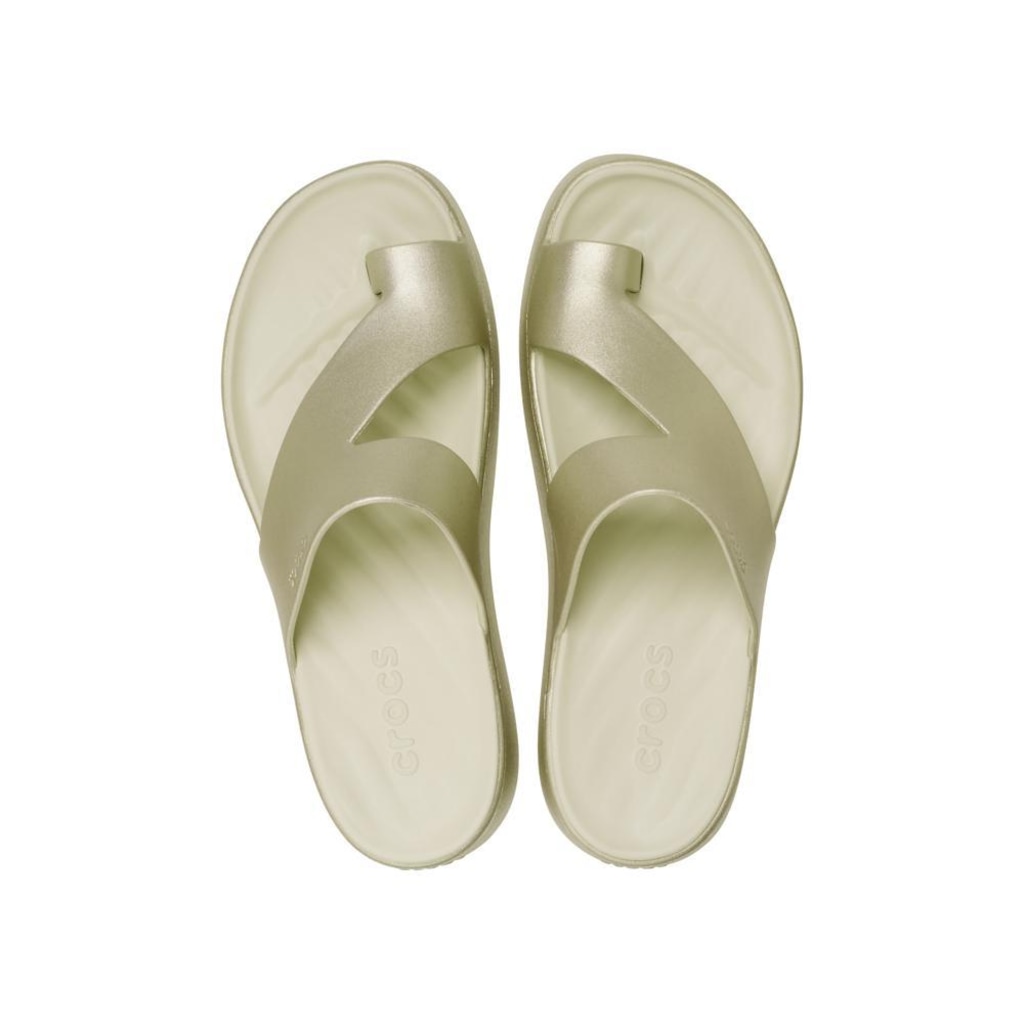 Imagem 5 do produto Sandália Feminino Crocs Getaway Platform Toe Loop Champagne Metallic