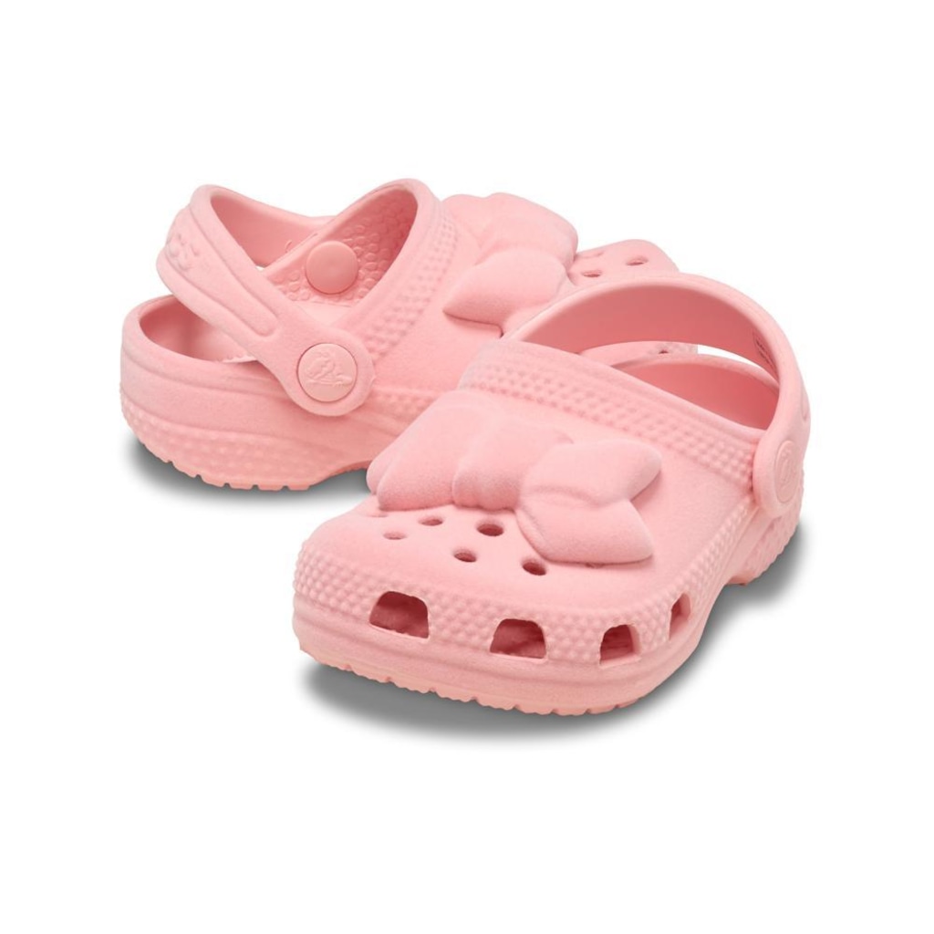 Imagem 4 do produto Sandália Crocs Littles Velvet Bow Powder - Infantil