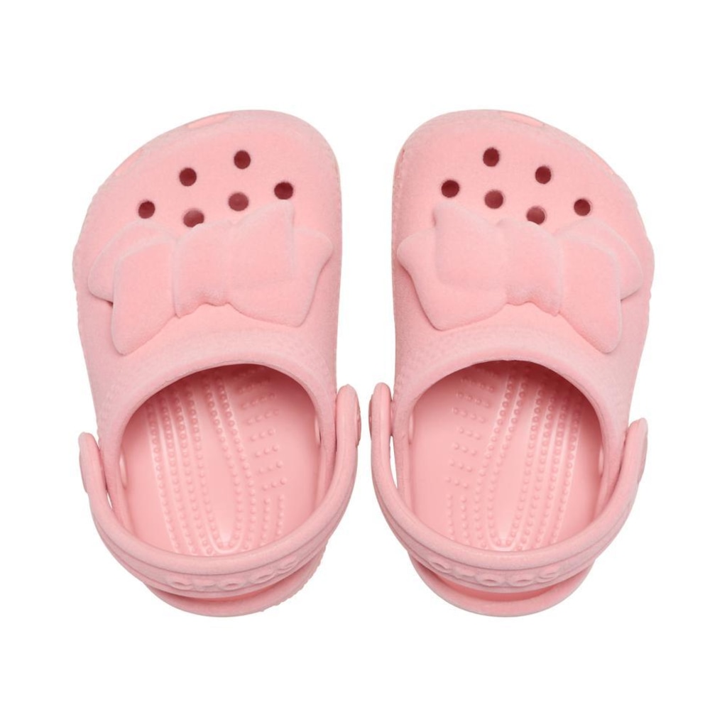 Imagem 5 do produto Sandália Crocs Littles Velvet Bow Powder - Infantil