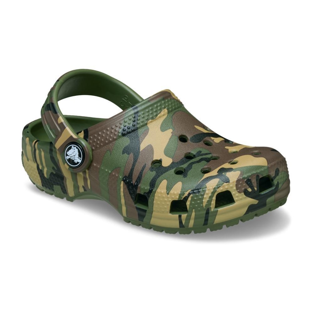 Imagem 2 do produto Sandália Crocs Classic Camouflage Clog T Army Infantil