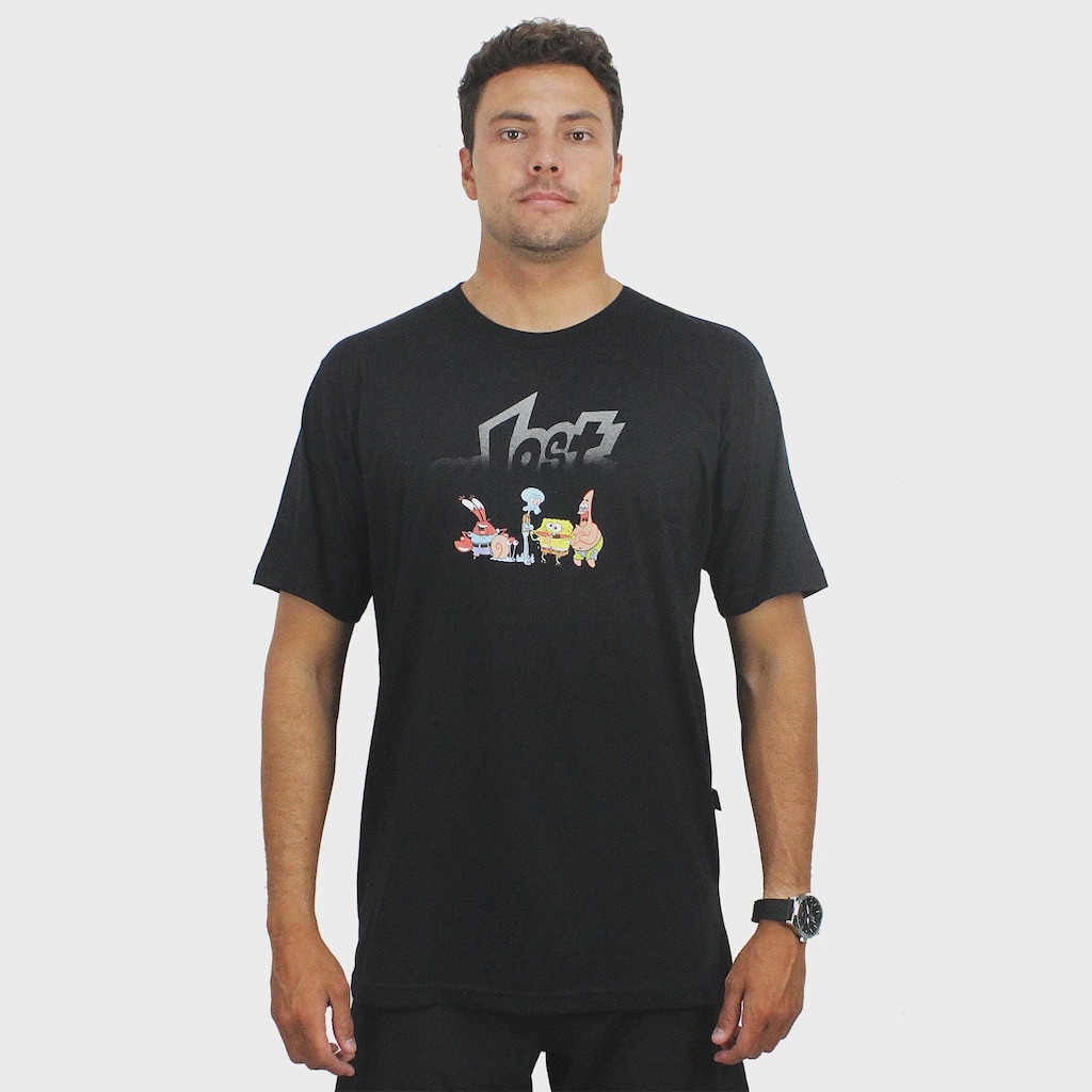 Imagem 3 do produto Camiseta Lost x Bob Esponja Fun Black - Masculino
