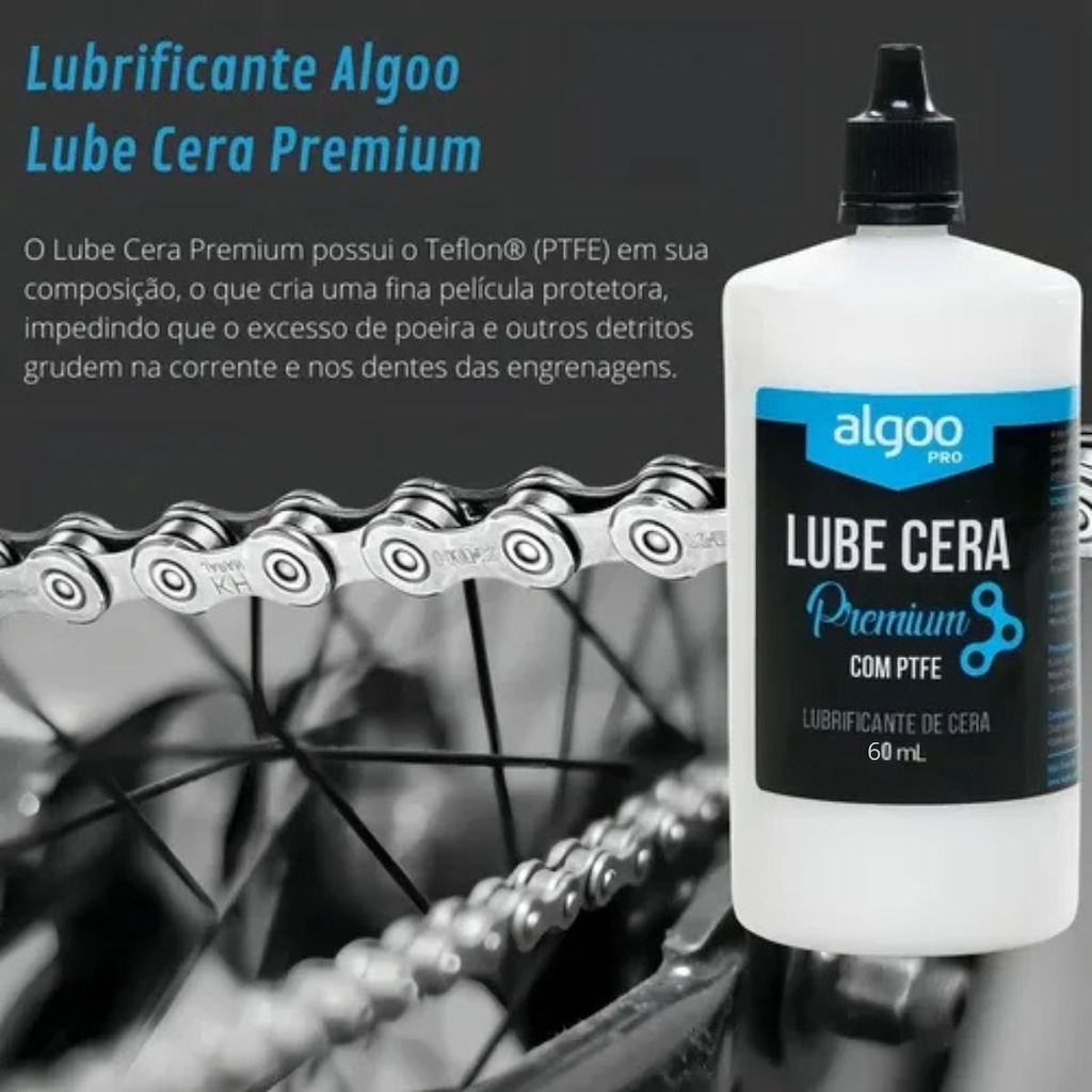 Imagem 4 do produto Óleo Lubrificante Cera Corrente Bike Algoo Premium 60 ml