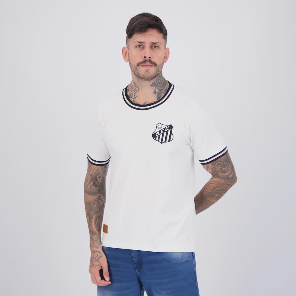 Imagem 3 do produto Camisa Do Santos Retrô Vintage - FutFanatics - Masculina