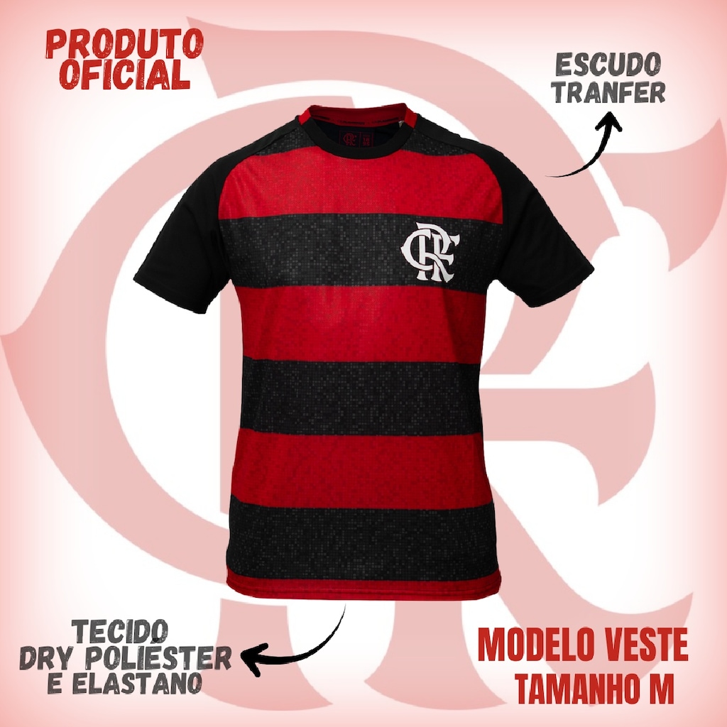 Imagem 2 do produto Camisa do Flamengo Dive Rubro Negro Braziline - Masculina