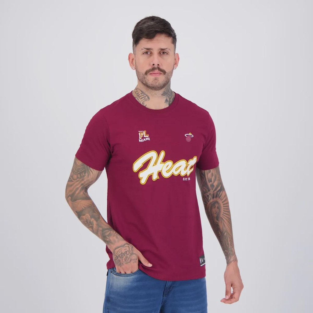 Imagem 2 do produto Camiseta NBA Miami Heat Cursive Masculina