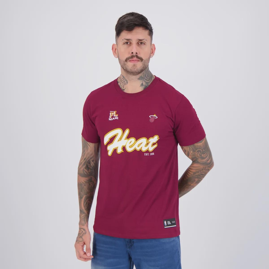Imagem 3 do produto Camiseta NBA Miami Heat Cursive Masculina