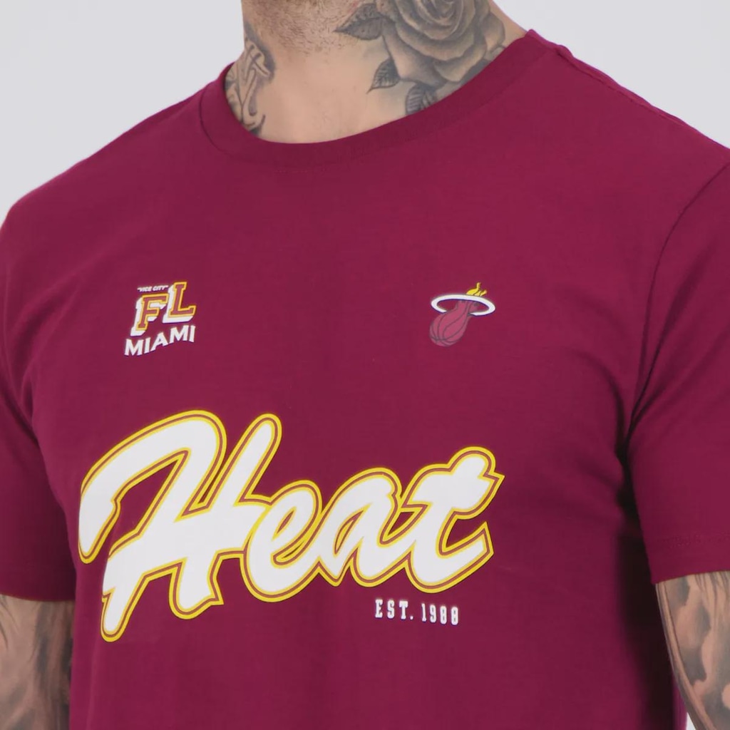 Imagem 5 do produto Camiseta NBA Miami Heat Cursive Masculina