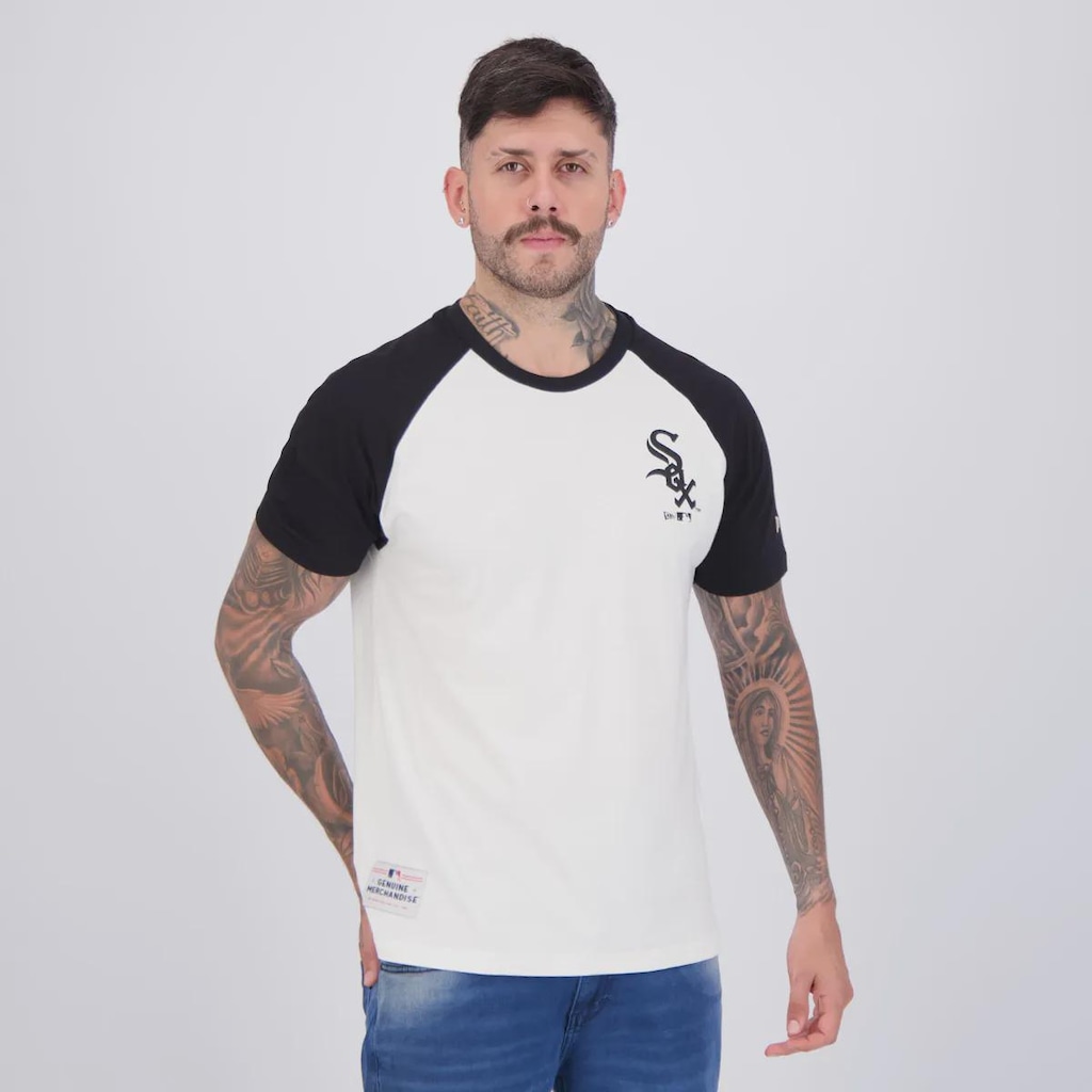 Imagem 2 do produto Camiseta New Era MLB Chicago White Sox Raglan Masculina