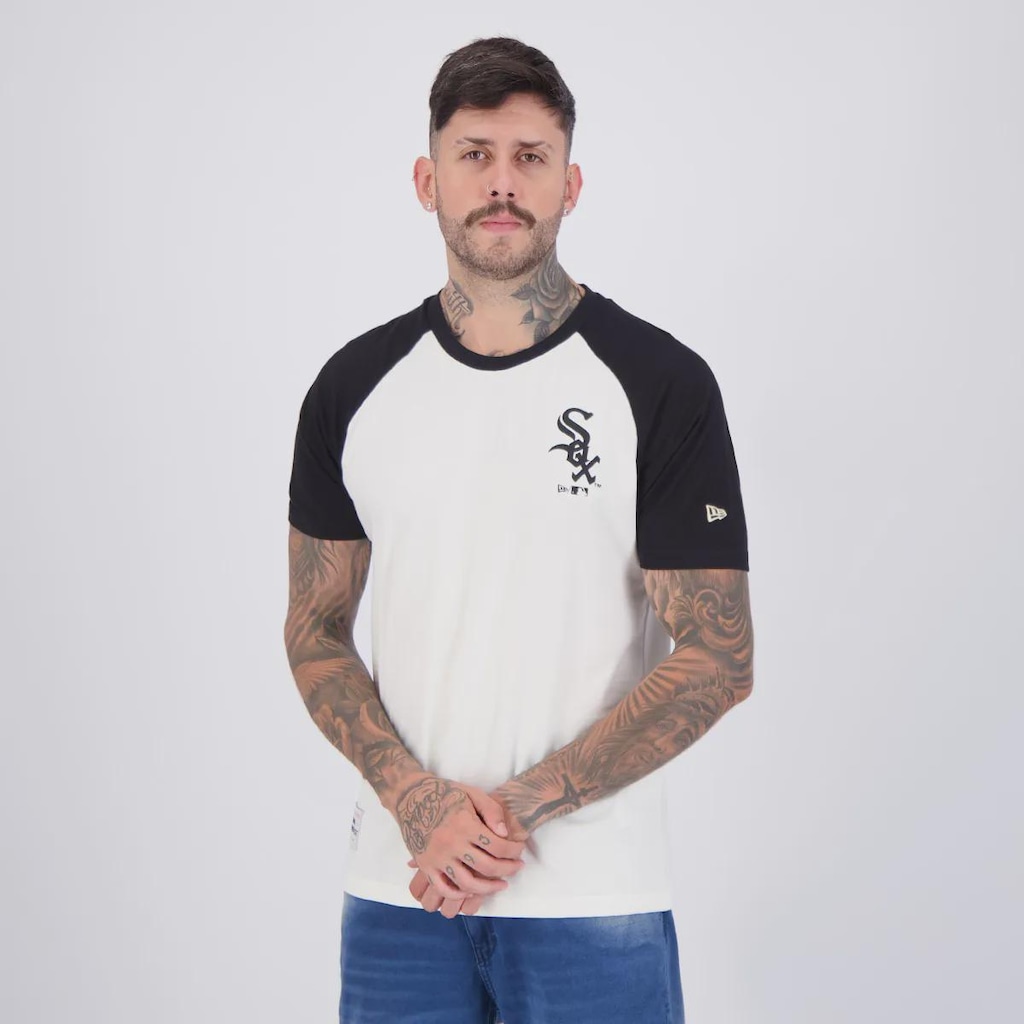 Imagem 3 do produto Camiseta New Era MLB Chicago White Sox Raglan Masculina