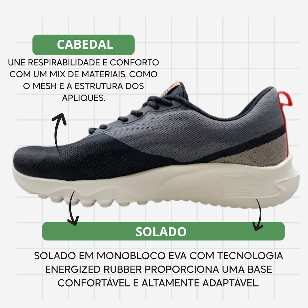 Imagem 4 do produto Kit Tênis Masculino Fila Vector + 1 Par de Meia