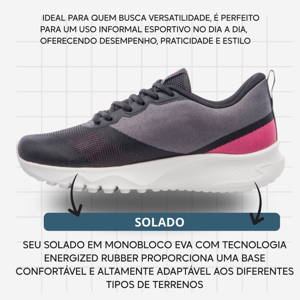 Imagem 3 do produto Kit Tênis Feminino Fila Vector + 1 Par de Meia