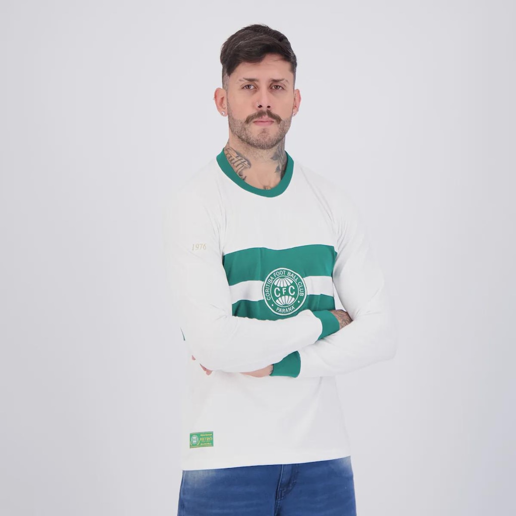 Imagem 2 do produto Camisa Coritiba Retrô 1976 Manga Longa Masculina