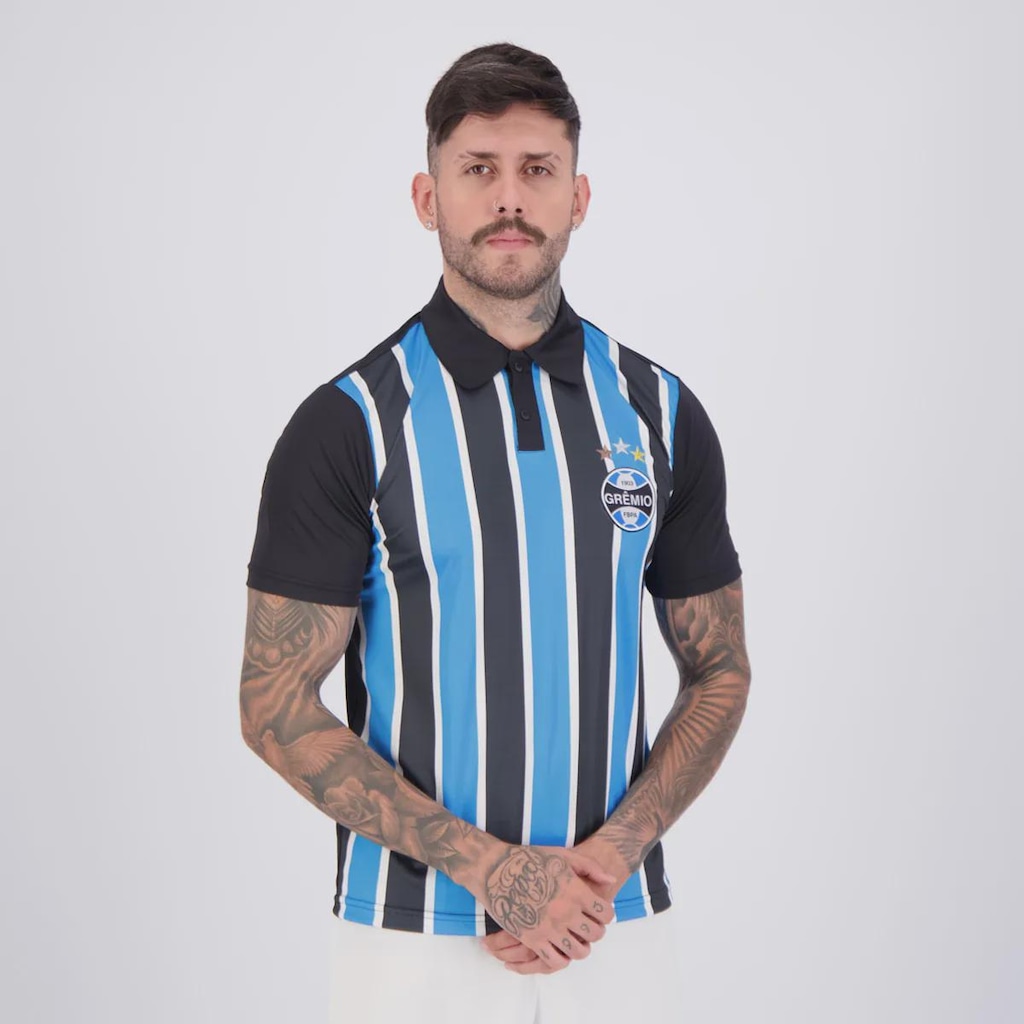 Imagem 2 do produto Camisa Polo Grêmio Dry Tricolor Masculina
