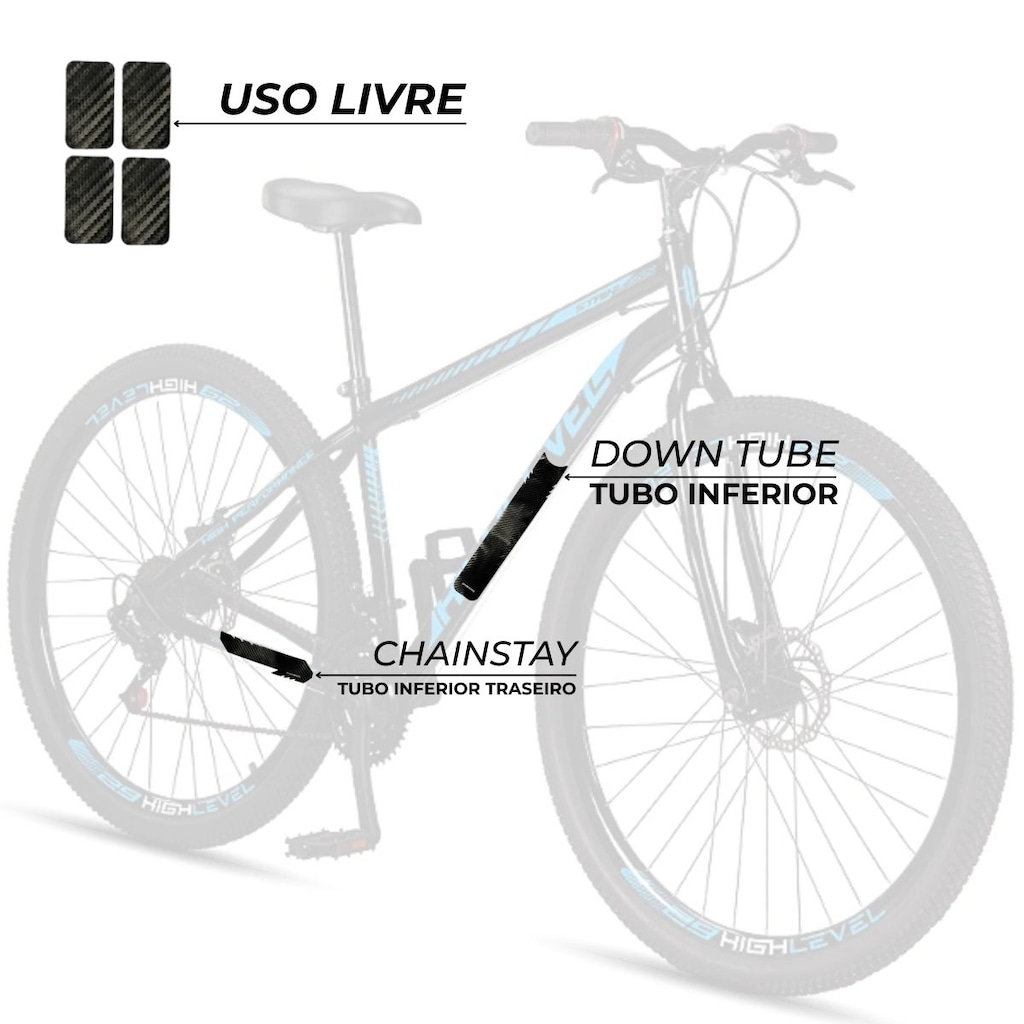 Imagem 2 do produto Kit Protetor Quadro Corrente Bicicleta MTB Speed RockBros