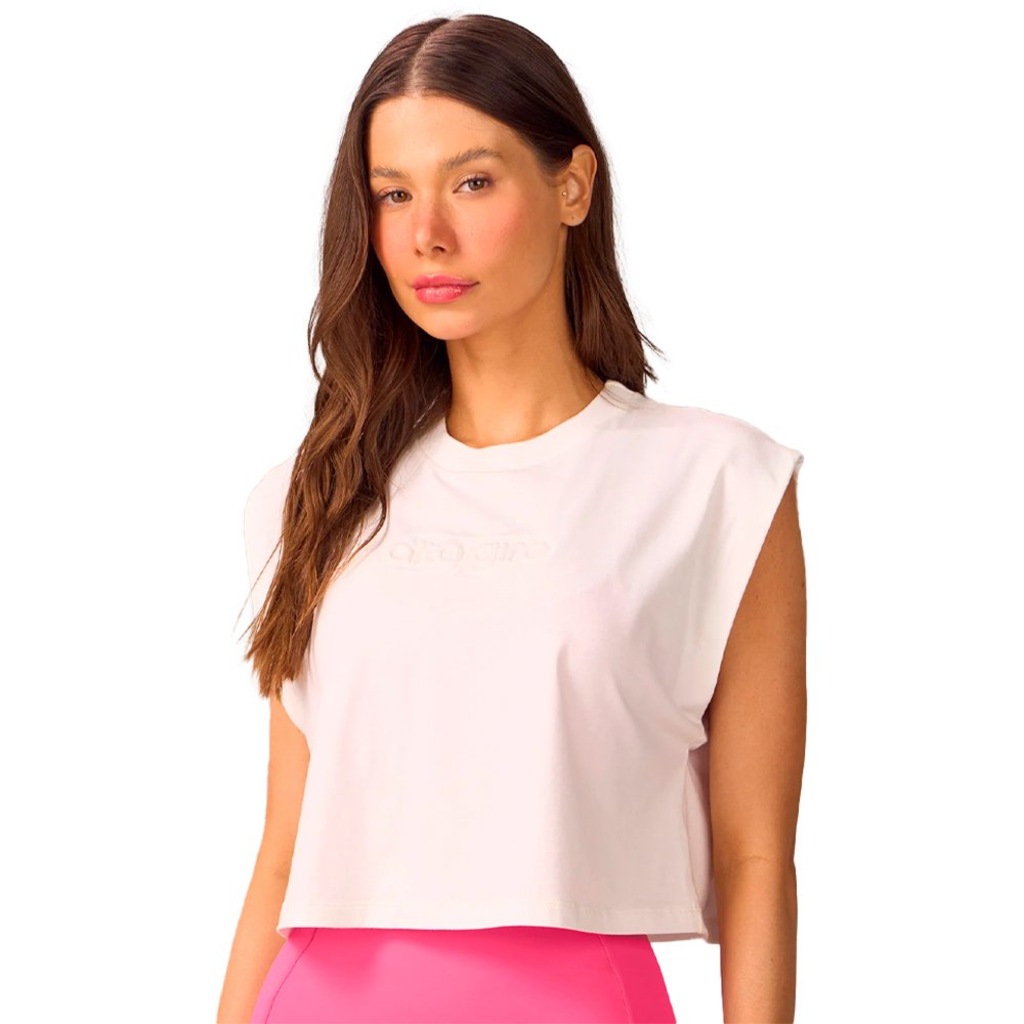 Imagem 3 do produto Camiseta Cropped Alto Giro Pima Logo Relevo Feminino