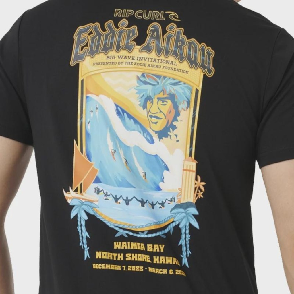 Imagem 2 do produto Camiseta Rip Curl Eddie Would Go Poster Black Masculina