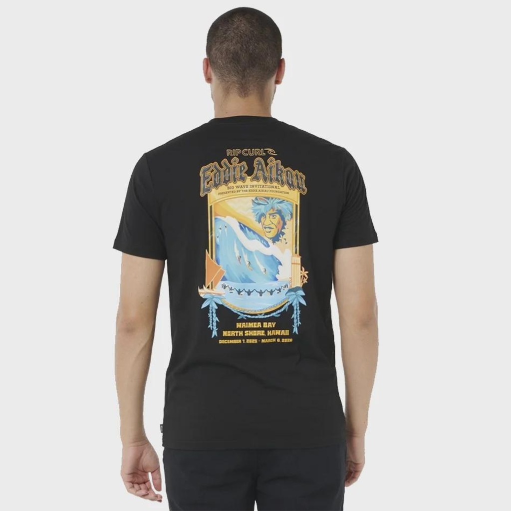 Imagem 3 do produto Camiseta Rip Curl Eddie Would Go Poster Black Masculina