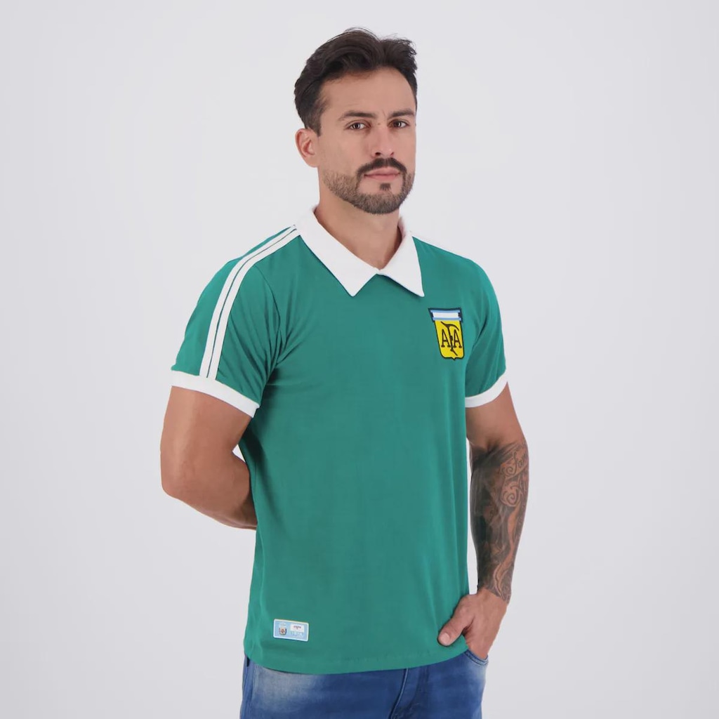 Imagem 2 do produto Camisa de Goleiro Argentina Retrô 1978 Masculina