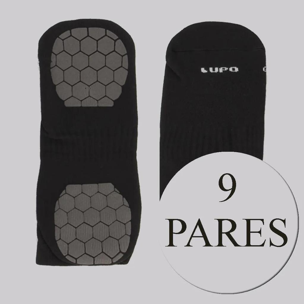 Imagem 2 do produto Kit 9 Pares de Meia Lupo Performace Antiderrapante Unissex